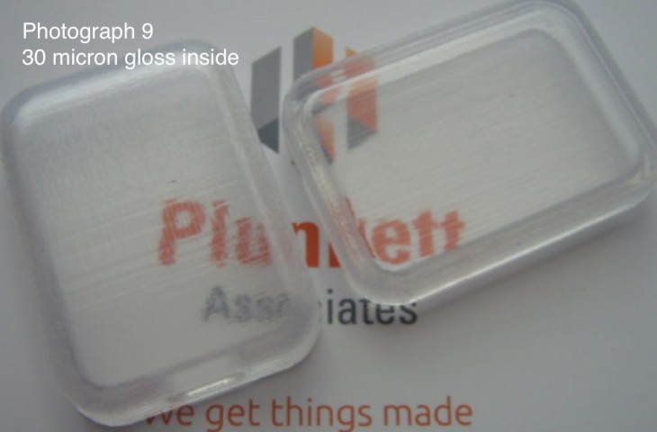 Photograph 9 - 30 micron gloss inside